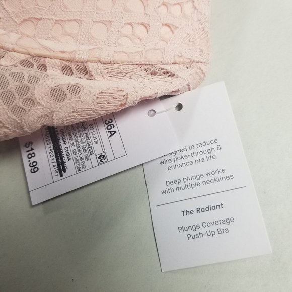 Auden Racerback Front Clasp Push-Up Bra Pink - Picture 5 of 6